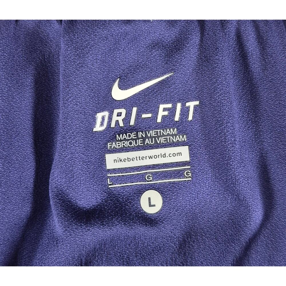 Nike Womens Dri-FIT Running Shorts Purple Orange Trim Size L Athletic - Picture 7 of 9